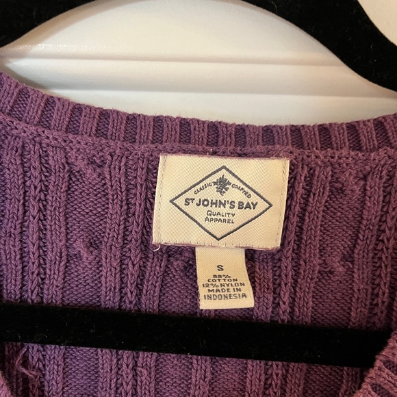 Purple cableknit sweater - Picture 2 of 4